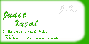 judit kazal business card